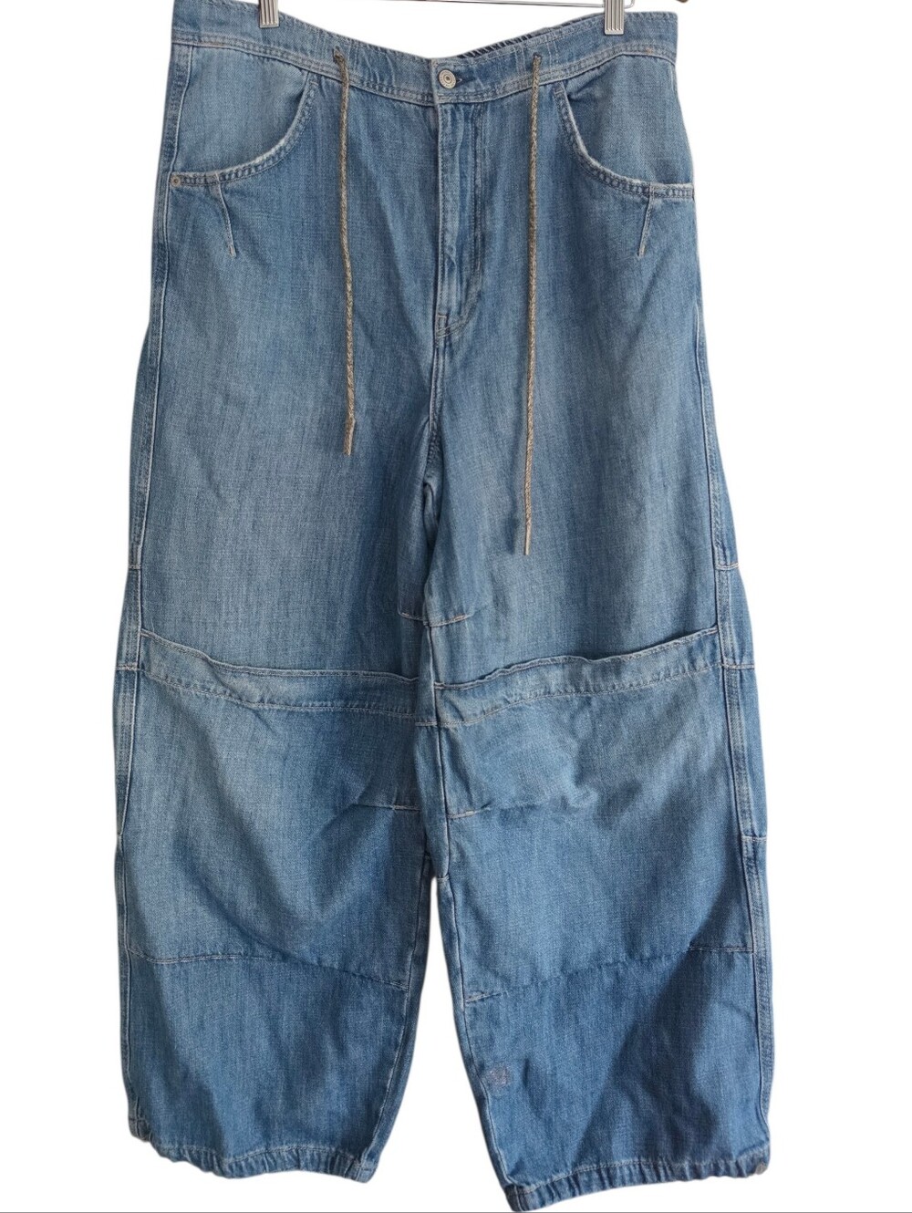 NWOT We The Free Logan Cinched Cargo Jeans with Drawstring Waist - Picture 6 of 14